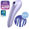 Двойной вибратор Satisfyer Dual Pleasure с вакуумной стимуляцией и приложением, фиолетовый, 18 х 4.9 см фото №4 — секс игрушки: Украина, NO TABOO