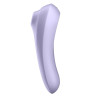 Двойной вибратор Satisfyer Dual Pleasure с вакуумной стимуляцией и приложением, фиолетовый, 18 х 4.9 см фото №3 — секс игрушки: Украина, NO TABOO