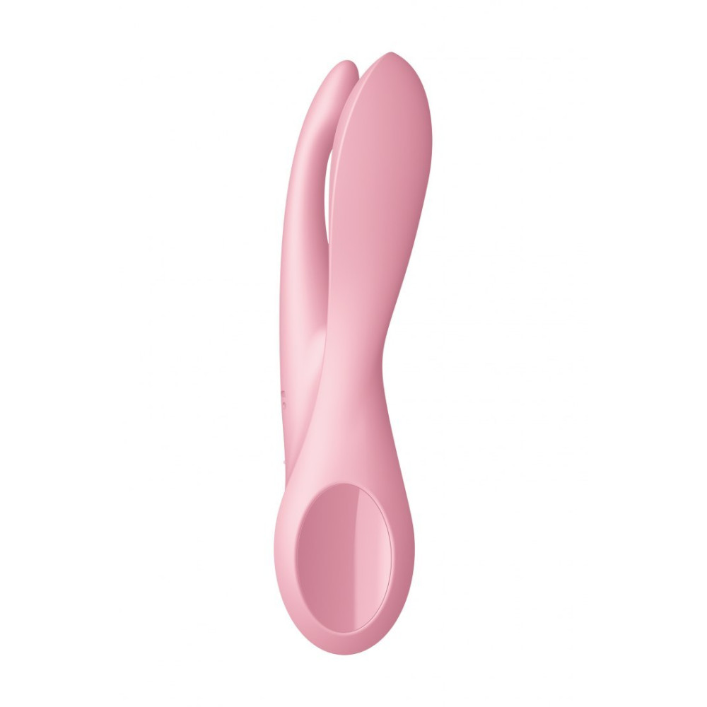 Гибкий вибратор для клитора Satisfyer Threesome 1 розовый, 14 х 3.7 см фото №4 — секс игрушки: Украина, NO TABOO
