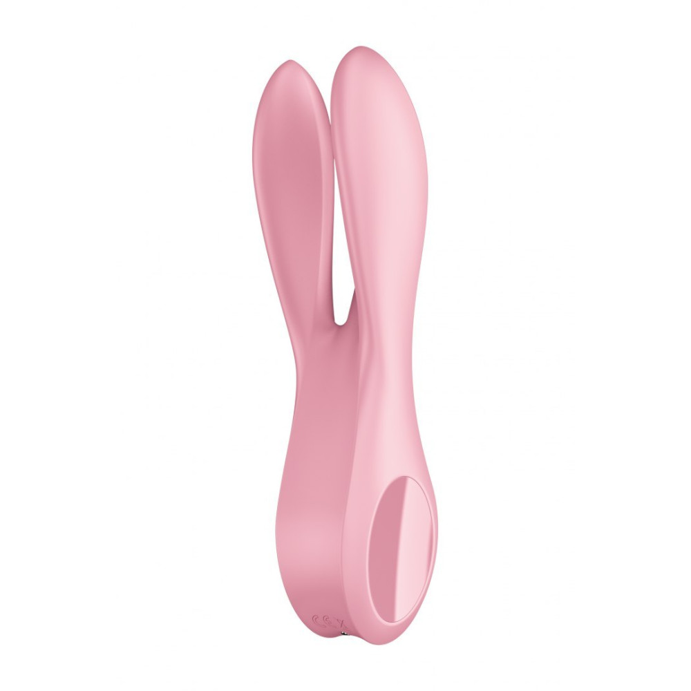 Гибкий вибратор для клитора Satisfyer Threesome 1 розовый, 14 х 3.7 см фото №5 — секс игрушки: Украина, NO TABOO
