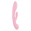 Вибратор-кролик Satisfyer Triple Oh двойной, розовый, 23.8 х 4.7 см фото №4 — секс игрушки: Украина, NO TABOO