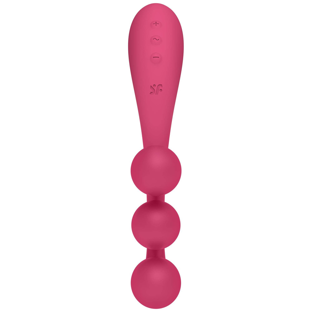 Универсальный вибратор Satisfyer Tri Ball 1 с тремя шариками, красный, 22.2 х 4 см фото №3 — секс игрушки: Украина, NO TABOO