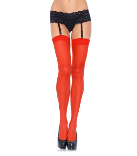 Чулки сексуальные под пояс Dex Leg Avenue, красные, One Size - No Taboo