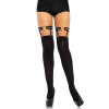 Подвязки для чулок Leg Avenue Joni Garter с сердечками, черные, One Size, фото №2 — секс шоп Украина, NO TABOO