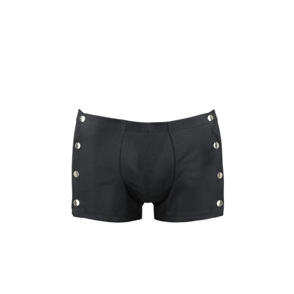 Шорты на кнопках Passion Men Short David, имитация кожи, L/XL, фото №3 — секс шоп Украина, NO TABOO