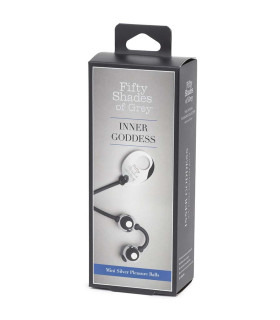 Вагинальные шарики мини Fifty Shades Of Grey металлические, серебристые, 21.5 х 2.2 см - No Taboo