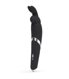 Вибратор-микрофон Lovehoney Happy Rabbit с ушками для клитора, черный, 26.7 х 4.6 см - No Taboo