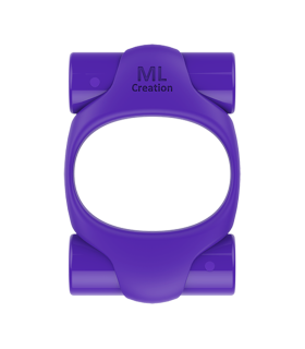Эрекционное кольцо 2 вибропули Power Ring Purple ML Creation (My Love) - No Taboo