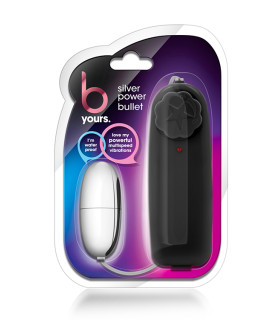 Виброяйцо Blush B Yours с пультом, серебристое, 5.7 х 3.7 см - No Taboo