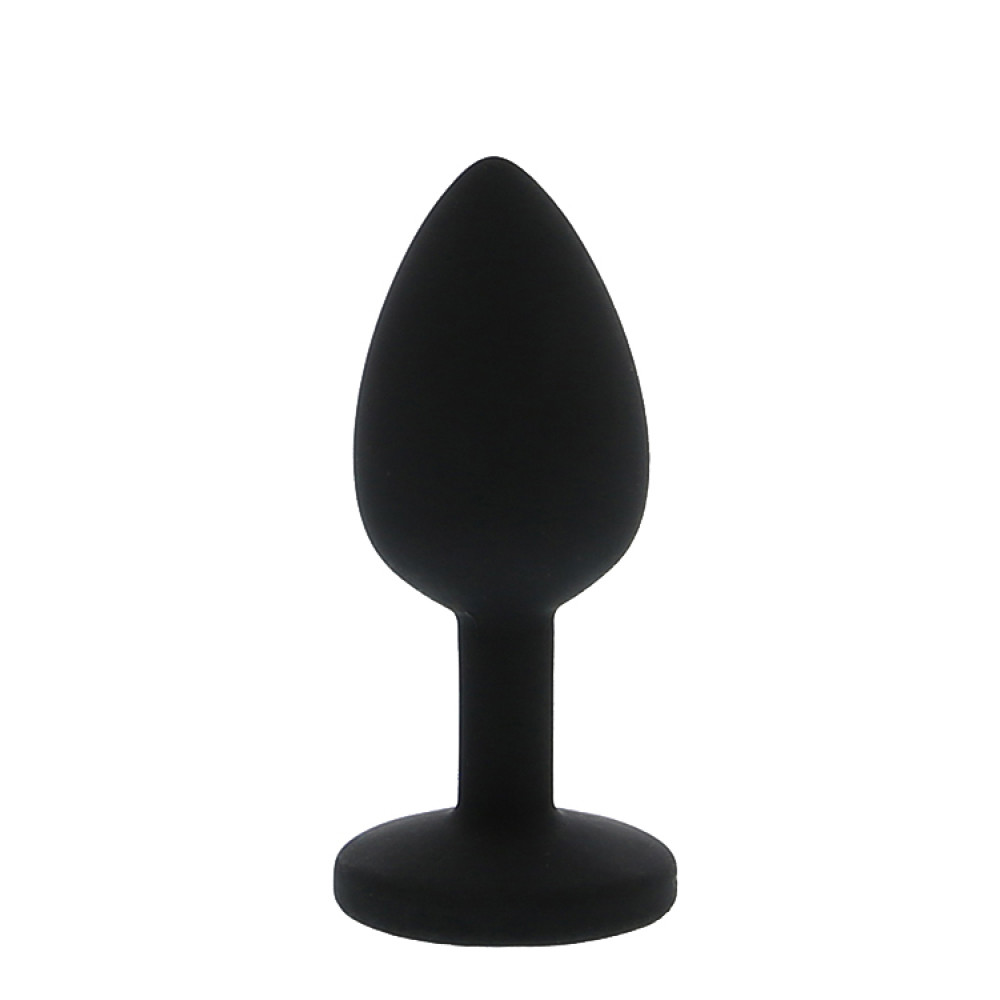 Анальная пробка Dreamtoys, S, All Time Favorites с фиолетовым камнем, силиконовая, черная, 7 х 2.8 см фото №4 — секс игрушки: Украина, NO TABOO