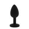 Анальная пробка Dreamtoys, S, All Time Favorites с фиолетовым камнем, силиконовая, черная, 7 х 2.8 см фото №4 — секс игрушки: Украина, NO TABOO