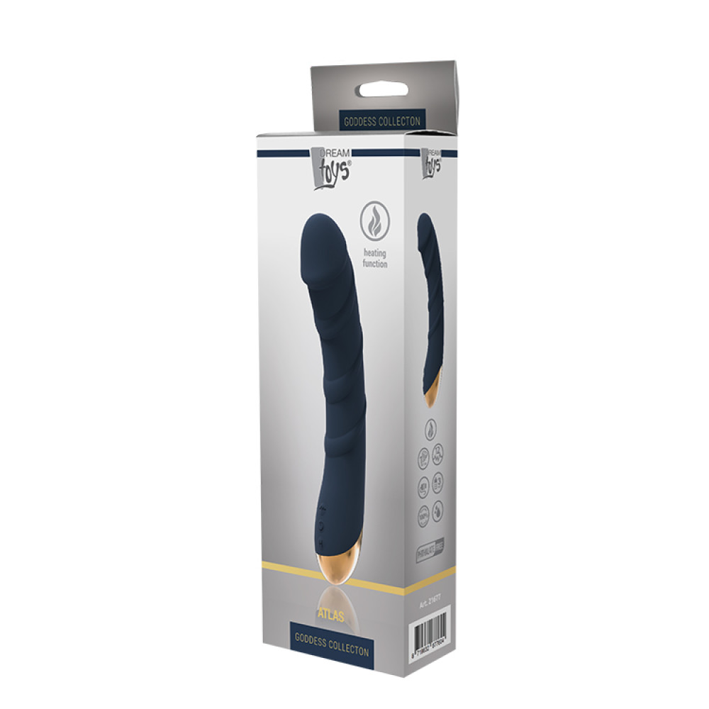 Вибратор для точки G Dream Toys Goddess Collection с подогревом, синий, 21 х 3.9 см фото №2 — секс игрушки: Украина, NO TABOO