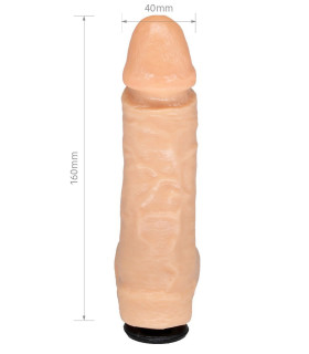 Насадка на страпон с мошонкой EGZO 16 х 4 см, Vac-U-Lock - No Taboo