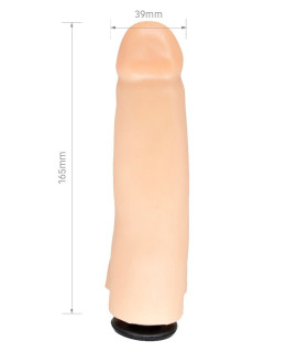 Насадка на страпон с мошонкой EGZO с креплением Vac-U-Lock, 16.5 см х 3.9 см - No Taboo