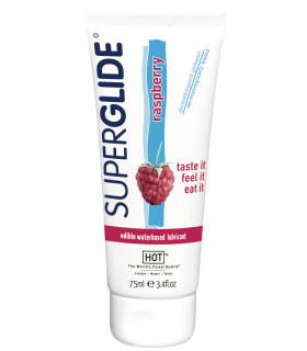 Лубрикант оральный HOT Superglide со вкусом малины, 75 мл - No Taboo