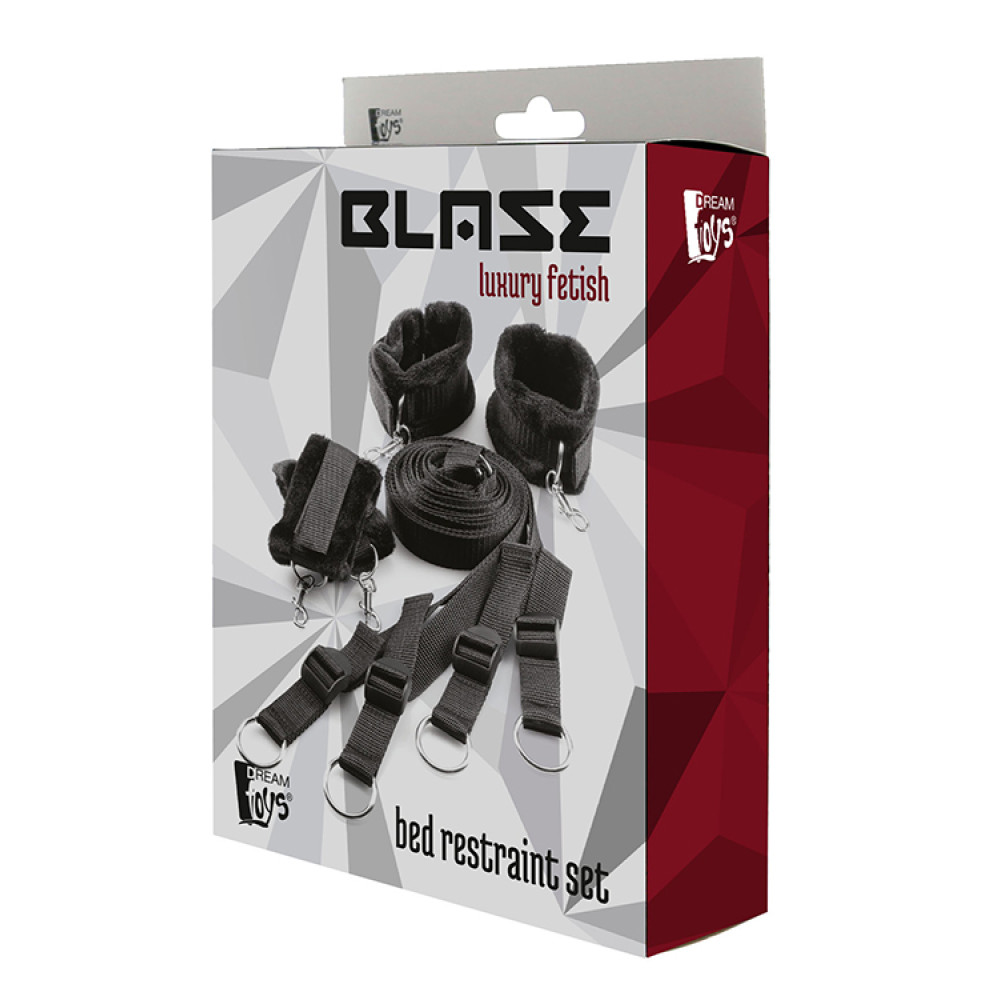 Ременная система Dream Toys Blaze для фиксации на кровать, черная, 3 м, фото №2 — секс шоп Украина, NO TABOO