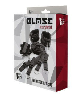 Ременная система Dream Toys Blaze для фиксации на кровать, черная, 3 м - No Taboo