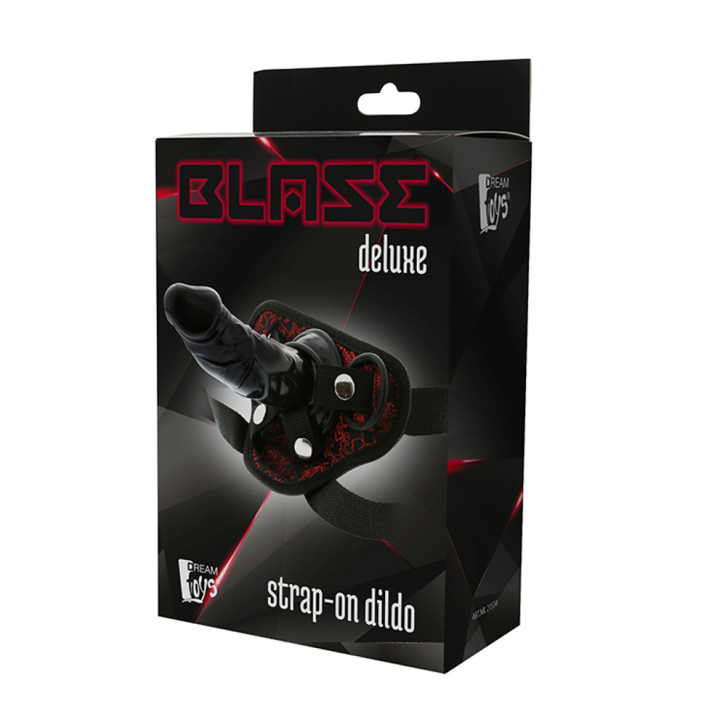 Страпон Dream Toys Blaze на трусиках с вышивкой, черный, 13 х 4 см фото №2 — секс игрушки: Украина, NO TABOO