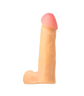 Насадка на страпон с мошонкой, киберкожа EGZO 17х 4,2 см, Vac-U-Lock - No Taboo