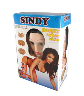 Кукла надувная Sindy 3D с вставкой из киберкожи и вибростимуляцией - No Taboo