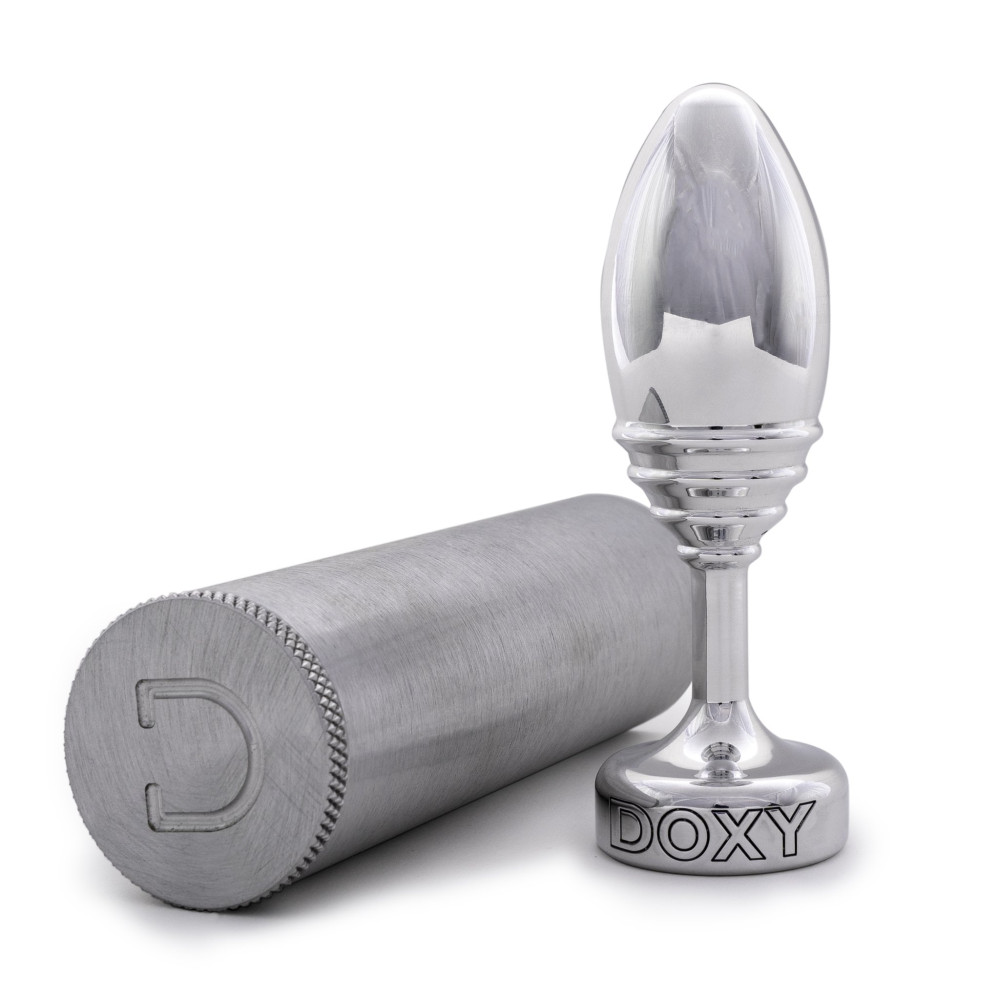 Анальная пробка ребристая, металл Doxy Ribbed Butt Plug фото №0 — секс игрушки: Украина, NO TABOO