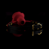 Кляп роза из силикона и итальянской кожи Rose Ball Gag UPKO, фото №12 — секс шоп Украина, NO TABOO