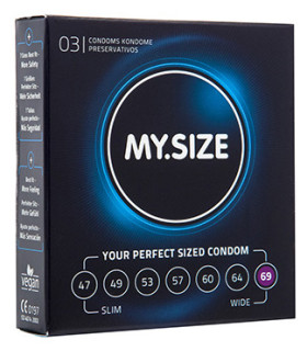 Гумки широкі з охолоджуючою мастилом My.Size 69 мм, 3 шт - No Taboo