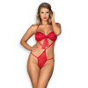 Боди Obsessive Giftella с бантами, красное, L-XL, фото №1 — секс шоп Украина, NO TABOO