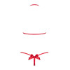Боди Obsessive Giftella с бантами, красное, L-XL, фото №6 — секс шоп Украина, NO TABOO