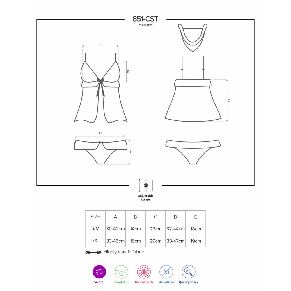 Комплект новогодний эротический из 4 частей, L/XL, фото №15 — секс шоп Украина, NO TABOO
