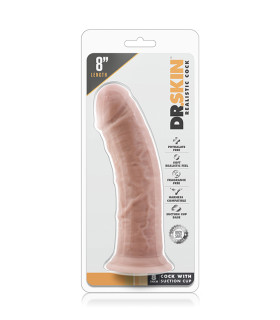 Фаллоимитатор реалистичный Blush Dr. Skin на присоске, бежевый, 20.3 х 5 см - No Taboo