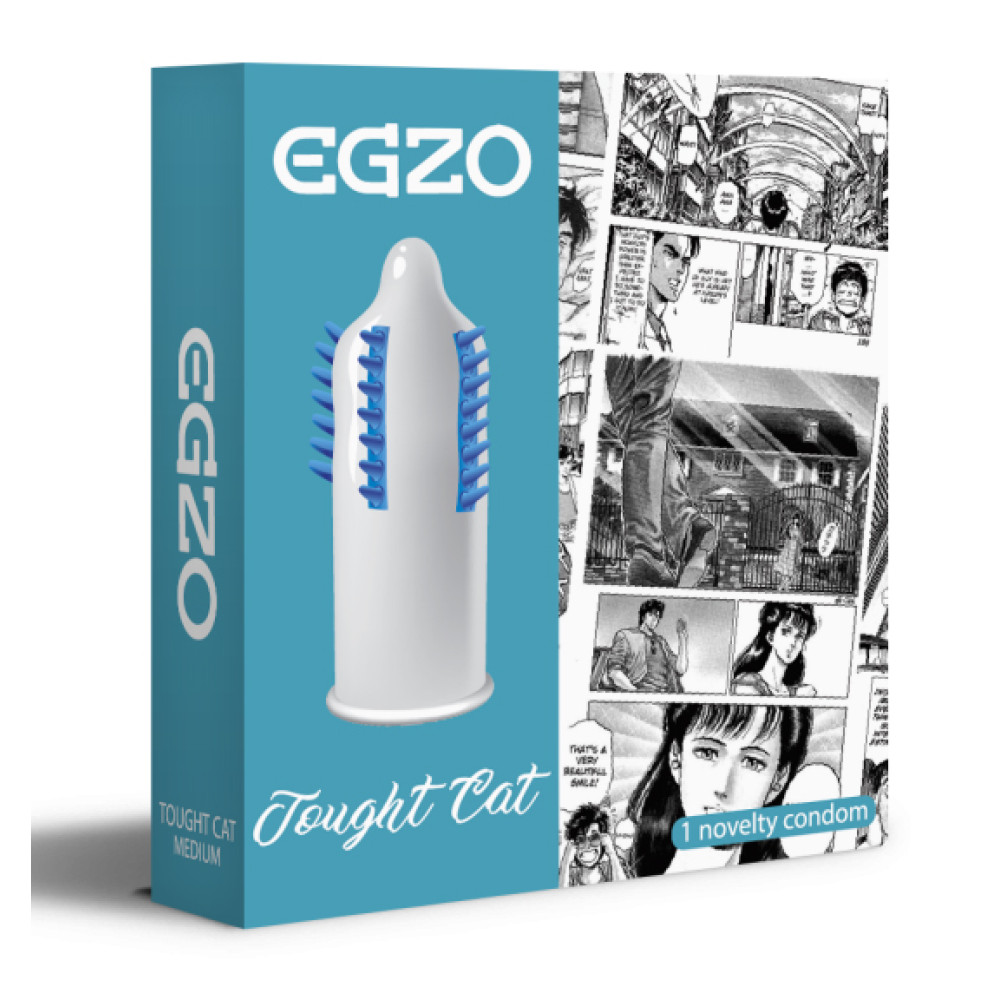 Насадка на член одноразовая EGZO Cocky Friend Blue CF05, фото №0 — секс шоп Украина, NO TABOO