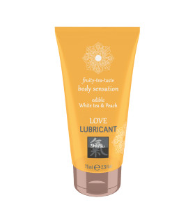 Съедобный лубрикант HOT Love Lubricant со вкусом белого чая и персика, 75 мл - No Taboo