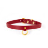 Чокер тонкий кожаный из итальянской кожи, красный, Thin UPKO Red, фото №1 — секс шоп Украина, NO TABOO