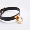 Ошейник-чокер с кольцом, итальянская кожа Leather Cosplay Choker UPKO, размер L, фото №5 — секс шоп Украина, NO TABOO