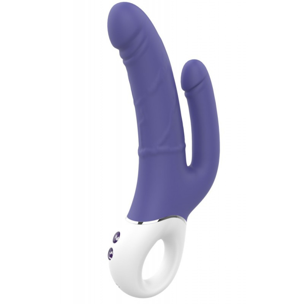 Вибратор Dream Toys Essentials для двойного проникновения, фиолетово-белый, 23.5 х 4.2 см фото №0 — секс игрушки: Украина, NO TABOO