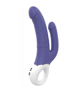 Вибратор Dream Toys Essentials для двойного проникновения, фиолетово-белый, 23.5 х 4.2 см - No Taboo