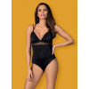 Эротический боди, с кружевом из атласной ткани Lolitte teddy black S/M, фото №3 — секс шоп Украина, NO TABOO