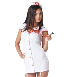 Костюм медсестры короткий халатик, 2 предмета M/L - No Taboo