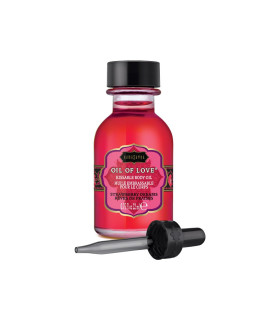 Масло для поцелуев съедобное с разогревом клубничка Kama Sutra OIL OF LOVE Strawberry Dreams 22 ML - No Taboo