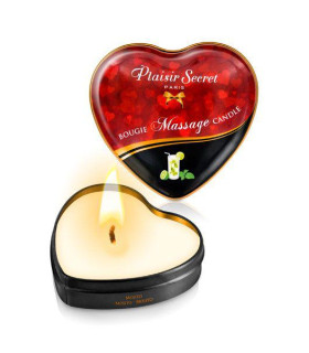 Масажна Свічка сердечко Plaisirs Secrets Mojito 35 мл - No Taboo