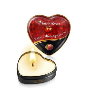 Массажная свеча сердечко Plaisirs Secrets Peach, 35 мл - No Taboo