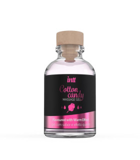 Масажний гель Intt Cotton Candy, 30 мл, з розігрівом для поцілунків зі смаком солодка вата - No Taboo