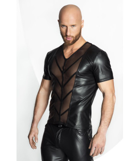 Еротична футболка сітка посередині від Noir Handmade L - No Taboo