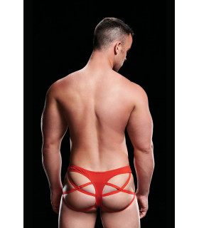 Сексуальные мужские стринги с ремешками, мужские LOW-RISE THONG-RED, L/XL - No Taboo