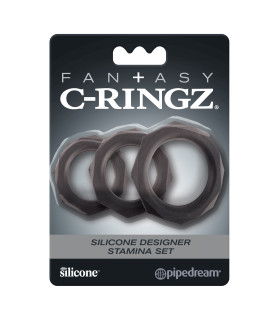 Эрекционное кольцо 3 шт FANTASY C-RINGZ DESIGNER STAMINA SET - No Taboo