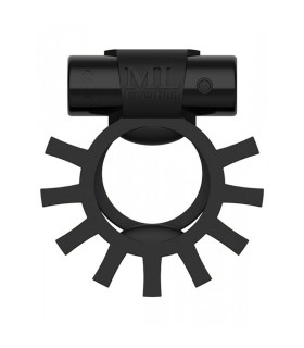 Ерекційне кільце подвійне C вібропулей ML Creation (My Love) Super Ring Black - No Taboo