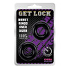 Черное гладкое эрекционное кольцо Get Lock, 1 шт фото №2 — секс игрушки: Украина, NO TABOO