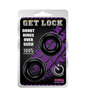 Черное гладкое эрекционное кольцо Get Lock, 1 шт - No Taboo