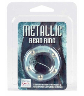 Эрекционное кольцо Metallic Bead Ring - No Taboo